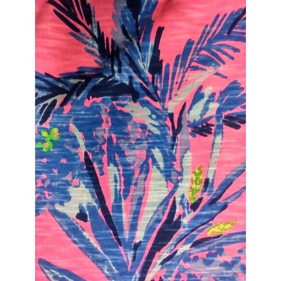 Lilly Pulitzer Surfcrest Tiki Pink Cotton Modal Swing Dress Size Medium - Picture 7 of 7